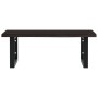 Estante de lavabo de pared de acero y madera maciza de roble de , Tocadores de baño - Ref: Foro24-3302617, Precio: 86,87 €, D...
