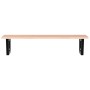 Estante de lavabo de pared de acero y madera maciza de roble de , Tocadores de baño - Ref: Foro24-3302615, Precio: 123,66 €, ...