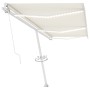 Toldo manual retráctil con LED color crema 600x350 cm de vidaXL, Toldos - Ref: Foro24-3069682, Precio: 863,41 €, Descuento: %