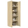 Aparador alto madera de ingeniería roble Sonoma 70x42,5x185 cm de , Aparadores - Ref: Foro24-3281422, Precio: 216,18 €, Descu...