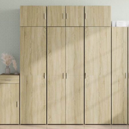 Aparador alto madera de ingeniería roble Sonoma 70x42,5x185 cm de , Aparadores - Ref: Foro24-3281429, Precio: 202,12 €, Descu...