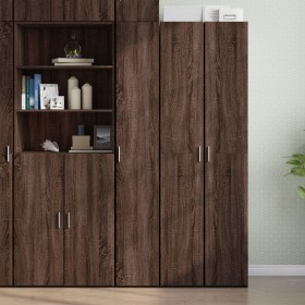 Aparador de madera de ingeniería marrón roble 30x42,5x185 cm de , Aparadores - Ref: Foro24-3281398, Precio: 149,96 €, Descuen...
