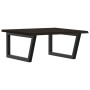 Estante de lavabo de pared de acero y madera maciza de roble de , Tocadores de baño - Ref: Foro24-3302655, Precio: 75,90 €, D...