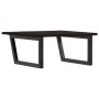 Estante de lavabo de pared de acero y madera maciza de roble de , Tocadores de baño - Ref: Foro24-3302655, Precio: 75,90 €, D...