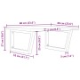 Estante de lavabo de pared de acero y madera maciza de roble de , Tocadores de baño - Ref: Foro24-3302655, Precio: 75,90 €, D...