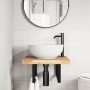 Estante de lavabo de pared acero y madera maciza de acacia de , Tocadores de baño - Ref: Foro24-3302765, Precio: 92,13 €, Des...