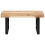 Estante de lavabo de pared acero y madera maciza de acacia de , Tocadores de baño - Ref: Foro24-3302765, Precio: 92,13 €, Des...
