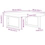 Estante de lavabo de pared acero y madera maciza de acacia de , Tocadores de baño - Ref: Foro24-3302765, Precio: 92,13 €, Des...