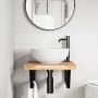 Estante de lavabo de pared acero y madera maciza de acacia de , Tocadores de baño - Ref: Foro24-3302767, Precio: 83,68 €, Des...