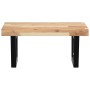 Estante de lavabo de pared acero y madera maciza de acacia de , Tocadores de baño - Ref: Foro24-3302767, Precio: 83,68 €, Des...