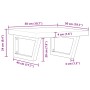 Estante de lavabo de pared acero y madera maciza de acacia de , Tocadores de baño - Ref: Foro24-3302767, Precio: 83,68 €, Des...