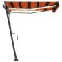 Toldo manual retráctil con LED naranja y marrón 300x250 cm de vidaXL, Toldos - Ref: Foro24-3069705, Precio: 382,49 €, Descuen...