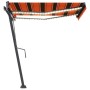 Toldo manual retráctil con LED naranja y marrón 300x250 cm de vidaXL, Toldos - Ref: Foro24-3069705, Precio: 381,57 €, Descuen...