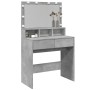 Tocador con luces LED gris hormigón 80x41x134,5 cm de , Tocadores para dormitorios - Ref: Foro24-848188, Precio: 144,50 €, De...