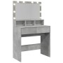 Tocador con luces LED gris hormigón 80x41x134,5 cm de , Tocadores para dormitorios - Ref: Foro24-848188, Precio: 144,50 €, De...