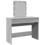 Tocador con luces LED color gris Sonoma 100x40x130 cm de , Tocadores para dormitorios - Ref: Foro24-848197, Precio: 141,90 €,...