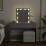 Tocador con luces LED color gris Sonoma 100x40x130 cm de , Tocadores para dormitorios - Ref: Foro24-848197, Precio: 141,90 €,...