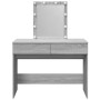 Tocador con luces LED color gris Sonoma 100x40x130 cm de , Tocadores para dormitorios - Ref: Foro24-848197, Precio: 141,90 €,...