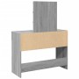 Tocador con luces LED color gris Sonoma 100x40x130 cm de , Tocadores para dormitorios - Ref: Foro24-848197, Precio: 141,90 €,...
