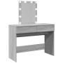Tocador con luces LED color gris Sonoma 100x40x130 cm de , Tocadores para dormitorios - Ref: Foro24-848197, Precio: 141,90 €,...
