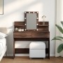 Tocador con LED marrón roble 100x40x130 cm de , Tocadores para dormitorios - Ref: Foro24-848205, Precio: 133,98 €, Descuento: %