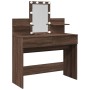 Tocador con LED marrón roble 100x40x130 cm de , Tocadores para dormitorios - Ref: Foro24-848205, Precio: 133,98 €, Descuento: %