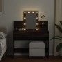 Tocador con LED marrón roble 100x40x130 cm de , Tocadores para dormitorios - Ref: Foro24-848205, Precio: 133,98 €, Descuento: %