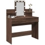 Tocador con LED marrón roble 100x40x130 cm de , Tocadores para dormitorios - Ref: Foro24-848205, Precio: 133,98 €, Descuento: %