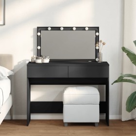 Tocador con luces LED negro 100x40x120 cm de , Tocadores para dormitorios - Ref: Foro24-848207, Precio: 160,39 €, Descuento: %
