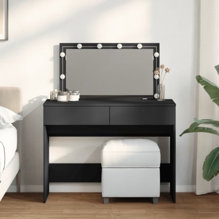 Tocador con luces LED negro 100x40x120 cm de , Tocadores para dormitorios - Ref: Foro24-848207, Precio: 160,39 €, Descuento: %