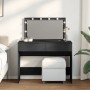 Tocador con luces LED negro 100x40x120 cm de , Tocadores para dormitorios - Ref: Foro24-848207, Precio: 160,39 €, Descuento: %