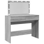 Tocador con luces LED color gris Sonoma 100x40x120 cm de , Tocadores para dormitorios - Ref: Foro24-848211, Precio: 141,57 €,...