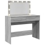 Tocador con luces LED color gris Sonoma 100x40x120 cm de , Tocadores para dormitorios - Ref: Foro24-848211, Precio: 141,57 €,...