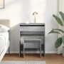 Tocador con taburete gris Sonoma 60x40x113,5 cm de , Tocadores para dormitorios - Ref: Foro24-848218, Precio: 87,58 €, Descue...