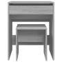 Tocador con taburete gris Sonoma 60x40x113,5 cm de , Tocadores para dormitorios - Ref: Foro24-848218, Precio: 87,58 €, Descue...