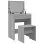 Tocador con taburete gris Sonoma 60x40x113,5 cm de , Tocadores para dormitorios - Ref: Foro24-848218, Precio: 87,58 €, Descue...