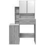 Tocador con mueble gris Sonoma 80x35x132 cm de , Tocadores para dormitorios - Ref: Foro24-848239, Precio: 119,23 €, Descuento: %
