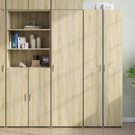 Aparador de madera de ingeniería roble Sonoma 50x42,5x185 cm de , Aparadores - Ref: Foro24-3281415, Precio: 177,05 €, Descuen...