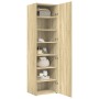 Aparador de madera de ingeniería roble Sonoma 50x42,5x185 cm de , Aparadores - Ref: Foro24-3281415, Precio: 177,05 €, Descuen...