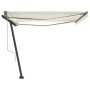Toldo automático con LED y sensor de viento crema 450x300 cm de vidaXL, Toldos - Ref: Foro24-3069772, Precio: 672,70 €, Descu...