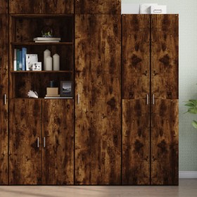 Aparador de madera de ingeniería roble ahumado 50x42,5x185 cm de , Aparadores - Ref: Foro24-3281417, Precio: 162,53 €, Descue...