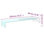 Mueble TV/Elevador de monitor cristal verde 120x30x13 cm de , Muebles TV - Ref: Foro24-244149, Precio: 122,84 €, Descuento: %
