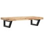 Estante de lavabo de pared acero y madera maciza de acacia de , Tocadores de baño - Ref: Foro24-3302695, Precio: 94,56 €, Des...