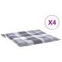 Cojines de silla de jardín 4 uds tela a cuadros gris 40x40x3 cm de , Cojines para sillas y sofás - Ref: Foro24-314036, Precio...