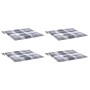 Cojines de silla de jardín 4 uds tela a cuadros gris 40x40x3 cm de , Cojines para sillas y sofás - Ref: Foro24-314036, Precio...