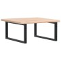 Estante de lavabo de pared de acero y madera maciza de roble de , Tocadores de baño - Ref: Foro24-3302461, Precio: 107,19 €, ...