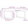 Estante de lavabo de pared de acero y madera maciza de haya de , Tocadores de baño - Ref: Foro24-3302505, Precio: 105,97 €, D...