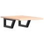 Estante de lavabo de pared de acero y madera maciza de roble de , Tocadores de baño - Ref: Foro24-3302539, Precio: 66,57 €, D...