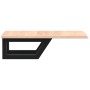 Estante de lavabo de pared de acero y madera maciza de roble de , Tocadores de baño - Ref: Foro24-3302539, Precio: 66,57 €, D...