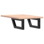 Estante de lavabo de pared de acero y madera maciza de roble de , Tocadores de baño - Ref: Foro24-3302539, Precio: 66,57 €, D...